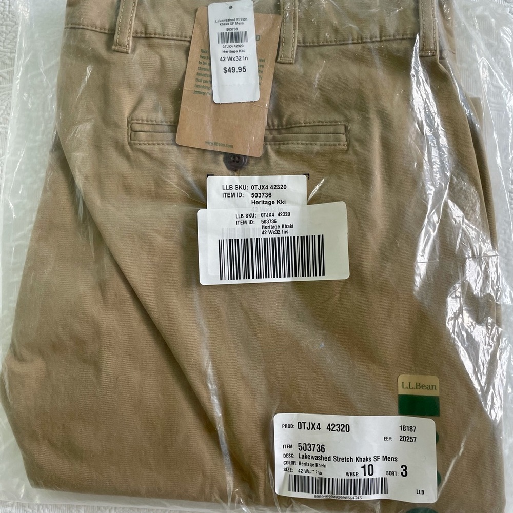 LLBean men’s khakis.